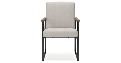 Montia Home Office Desk with Chair in Light Brown from Ashley Furniture - Luna Furniture