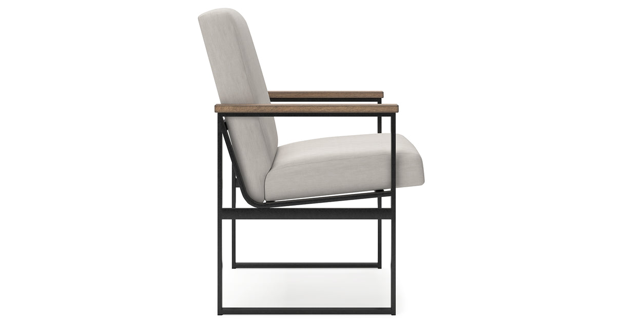 Montia Home Office Desk with Chair and Storage in Light Brown from Ashley Furniture - Luna Furniture