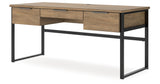Montia Home Office Desk with Chair in Light Brown from Ashley Furniture - Luna Furniture