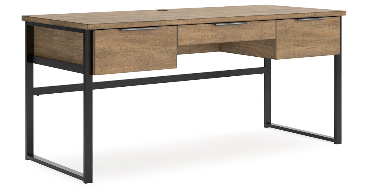 Montia Light Brown 67" Home Office Desk from Ashley Furniture - Luna Furniture