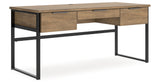 Montia Home Office Desk with Chair in Light Brown from Ashley Furniture - Luna Furniture