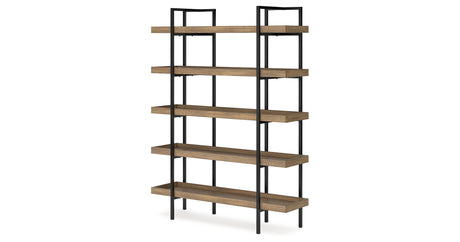 Montia Light Brown 76" Bookcase from Ashley Furniture - Luna Furniture