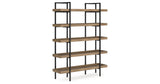 Montia Home Office Desk with Chair and Storage in Light Brown from Ashley Furniture - Luna Furniture