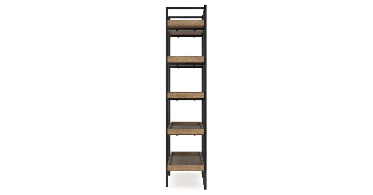 Montia Light Brown 76" Bookcase from Ashley Furniture - Luna Furniture