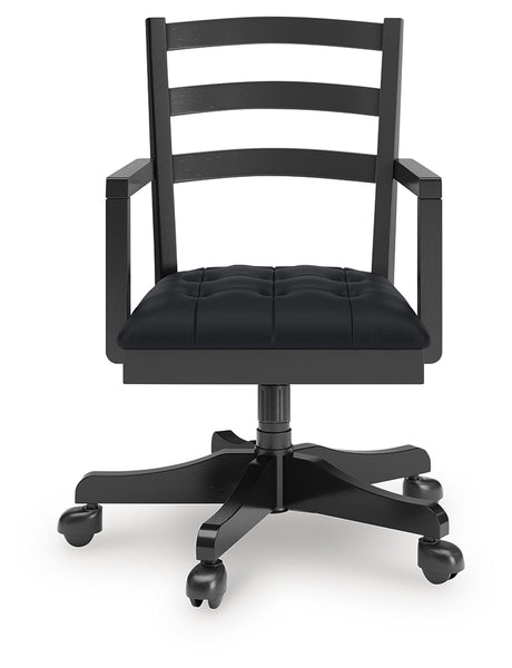 Wildenauer Brown/Black Home Office Desk Chair from Ashley - Luna Furniture