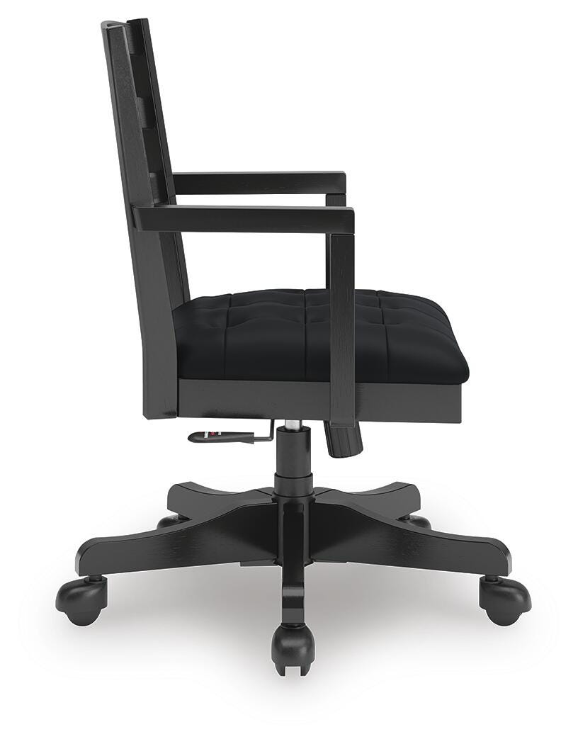 Wildenauer Brown/Black Home Office Desk Chair from Ashley - Luna Furniture