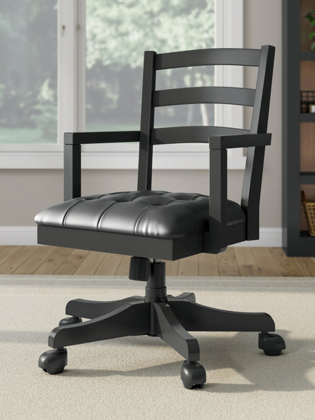 Wildenauer Brown/Black Home Office Desk Chair from Ashley - Luna Furniture