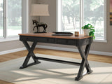 Wildenauer Brown/Black 60" Home Office Desk from Ashley - Luna Furniture