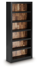 Wildenauer Brown/Black 75" Bookcase from Ashley Furniture - Luna Furniture