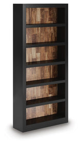 Wildenauer Brown/Black 75" Bookcase from Ashley - Luna Furniture