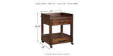Baldridge Rustic Brown Printer Stand from Ashley - Luna Furniture