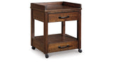 Baldridge Rustic Brown Printer Stand from Ashley - Luna Furniture