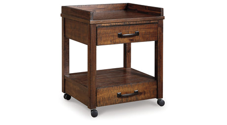 Baldridge Rustic Brown Printer Stand from Ashley - Luna Furniture