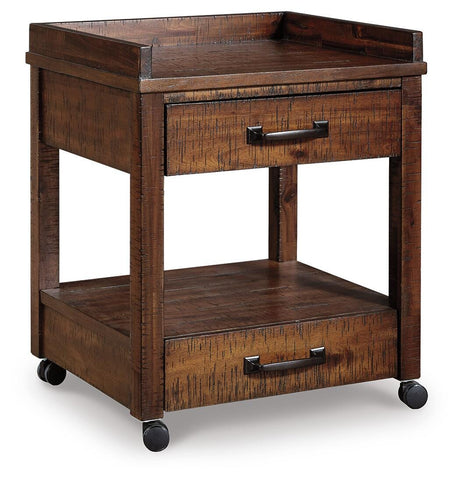 Baldridge Rustic Brown Printer Stand from Ashley - Luna Furniture