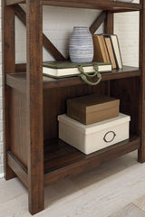 Baldridge Rustic Brown 75" Bookcase from Ashley - Luna Furniture