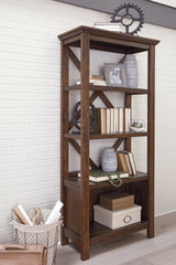 Baldridge Rustic Brown 75" Bookcase from Ashley - Luna Furniture