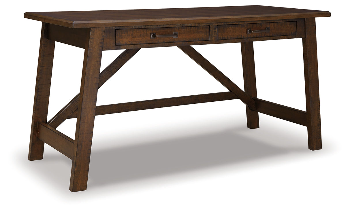 Baldridge Rustic Brown Home Office Desk from Ashley - Luna Furniture