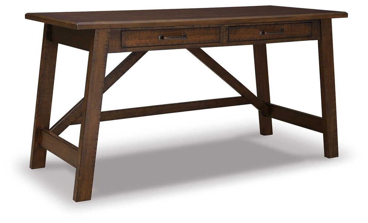 Baldridge Rustic Brown Home Office Desk from Ashley - Luna Furniture