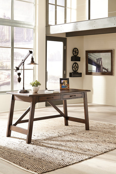 Baldridge Rustic Brown Home Office Desk from Ashley - Luna Furniture