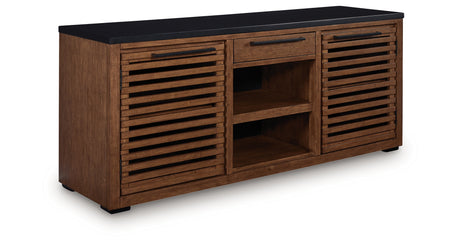 Kallari Warm Brown/Black Credenza from Ashley Furniture - Luna Furniture