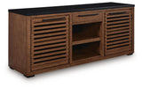 Kallari Warm Brown/Black Credenza from Ashley Furniture - Luna Furniture