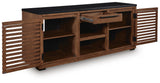 Kallari Warm Brown/Black Credenza from Ashley Furniture - Luna Furniture