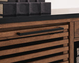 Kallari Warm Brown/Black Credenza from Ashley Furniture - Luna Furniture