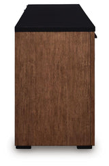 Kallari Warm Brown/Black Credenza from Ashley Furniture - Luna Furniture