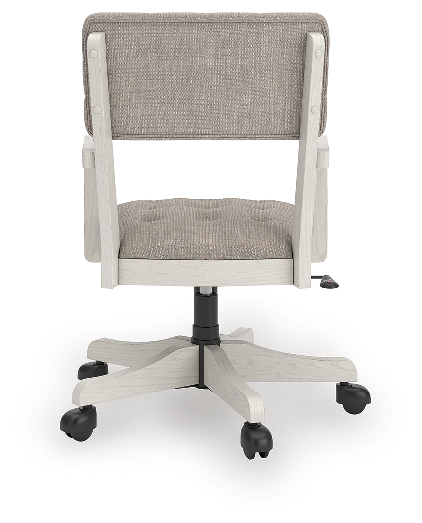 Robbinsdale Antique White Home Office Desk Chair from Ashley - Luna Furniture