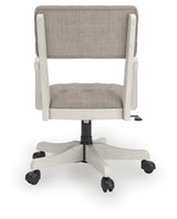 Robbinsdale Antique White Home Office Desk Chair from Ashley - Luna Furniture