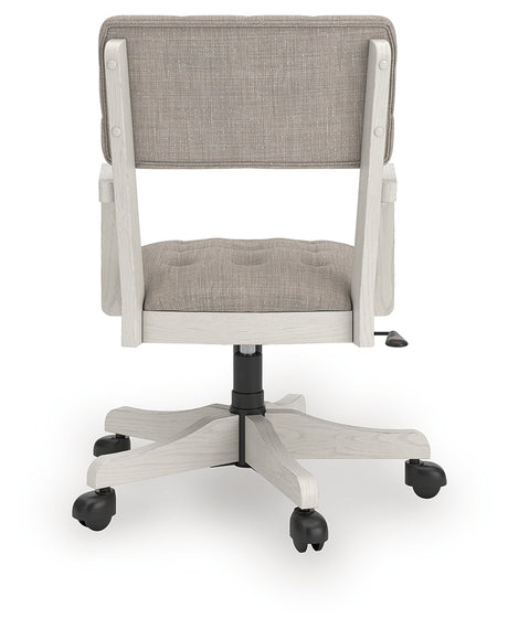 Robbinsdale Antique White Home Office Desk Chair from Ashley - Luna Furniture