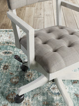 Robbinsdale Antique White Home Office Desk Chair from Ashley - Luna Furniture
