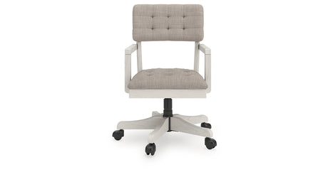 Robbinsdale Antique White Home Office Desk Chair from Ashley - Luna Furniture