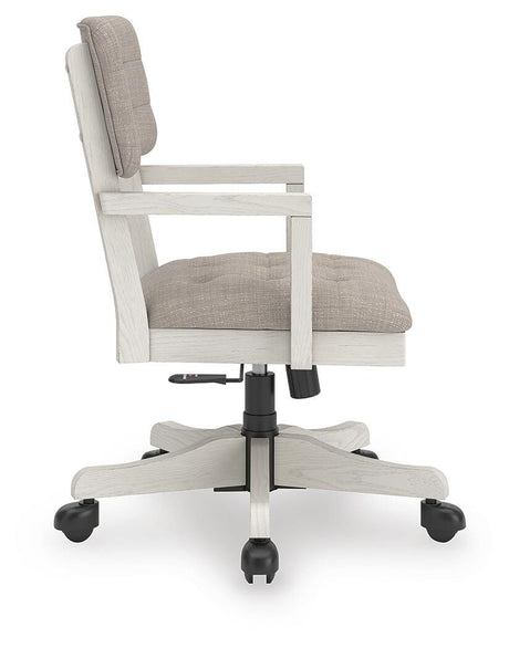 Robbinsdale Antique White Home Office Desk Chair from Ashley - Luna Furniture