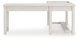Robbinsdale Antique White L-Shaped Home Office Desk from Ashley - Luna Furniture