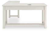 Robbinsdale Antique White L-Shaped Home Office Desk from Ashley - Luna Furniture