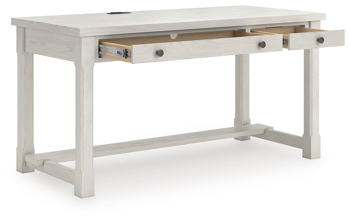 Robbinsdale Antique White Home Office Desk from Ashley - Luna Furniture