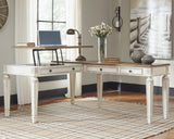 Realyn White/Brown 2-Piece Home Office Lift Top Desk from Ashley Furniture - Luna Furniture