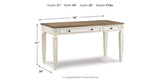 Realyn White/Brown Home Office Lift Top Desk from Ashley Furniture - Luna Furniture