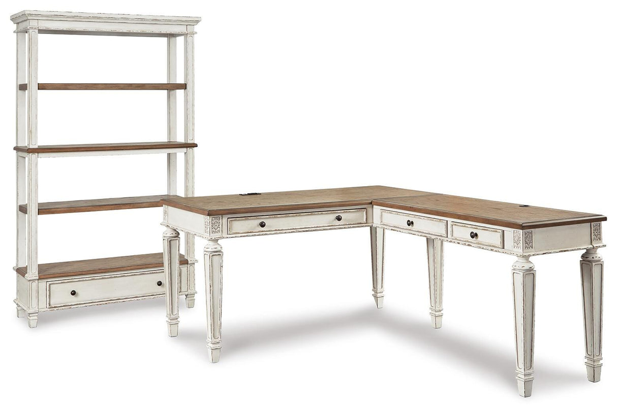 Realyn Home Office Desk and Bookcase from Ashley Furniture - Luna Furniture