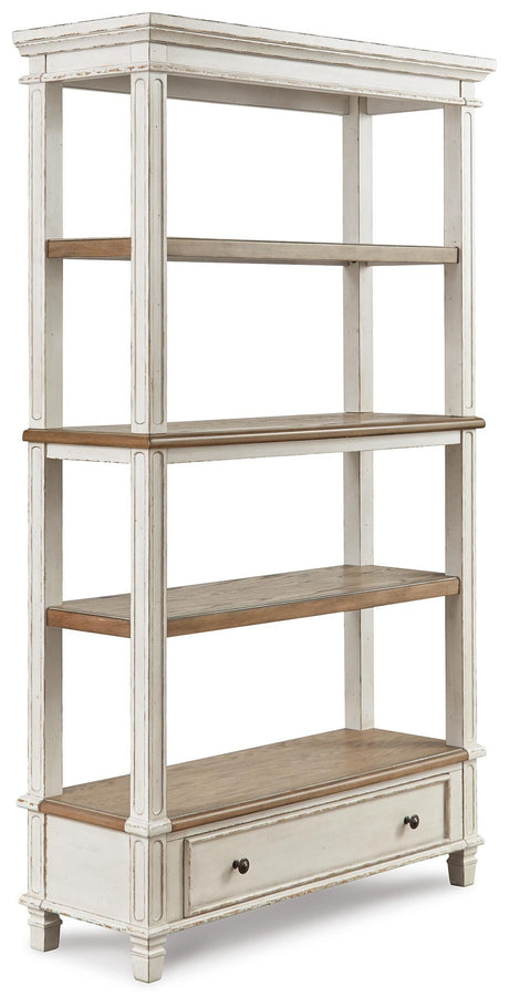 Realyn Brown/White 75" Bookcase from Ashley Furniture - Luna Furniture