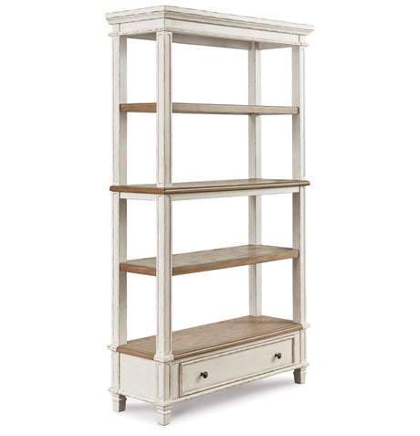 Realyn Brown/White 75" Bookcase from Ashley - Luna Furniture
