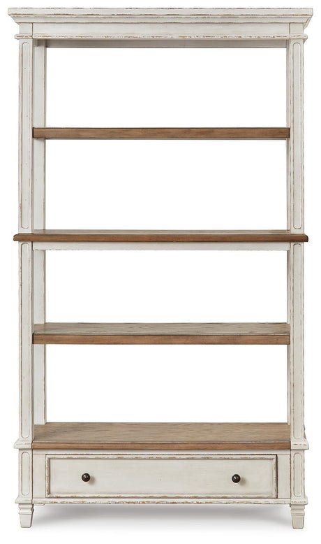 Realyn Brown/White 75" Bookcase from Ashley Furniture - Luna Furniture