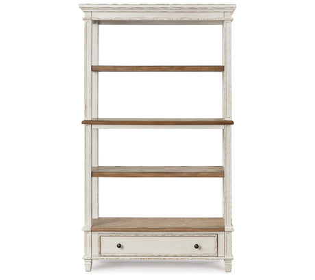 Realyn Brown/White 75" Bookcase from Ashley - Luna Furniture