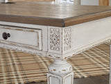 Realyn White/Brown 60" Home Office Desk from Ashley Furniture - Luna Furniture