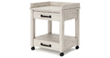 Carynhurst Whitewash Printer Stand from Ashley - Luna Furniture