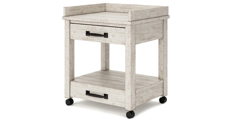 Carynhurst Whitewash Printer Stand from Ashley - Luna Furniture