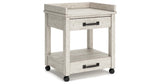 Carynhurst Whitewash Printer Stand from Ashley - Luna Furniture