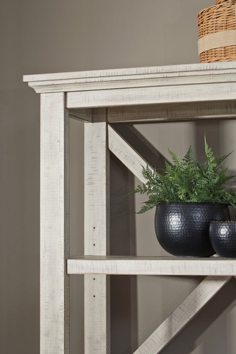 Carynhurst Whitewash 75" Bookcase from Ashley - Luna Furniture