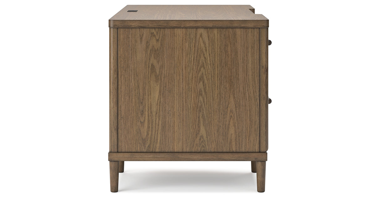 Roanhowe Brown 68" Home Office Desk from Ashley Furniture - Luna Furniture